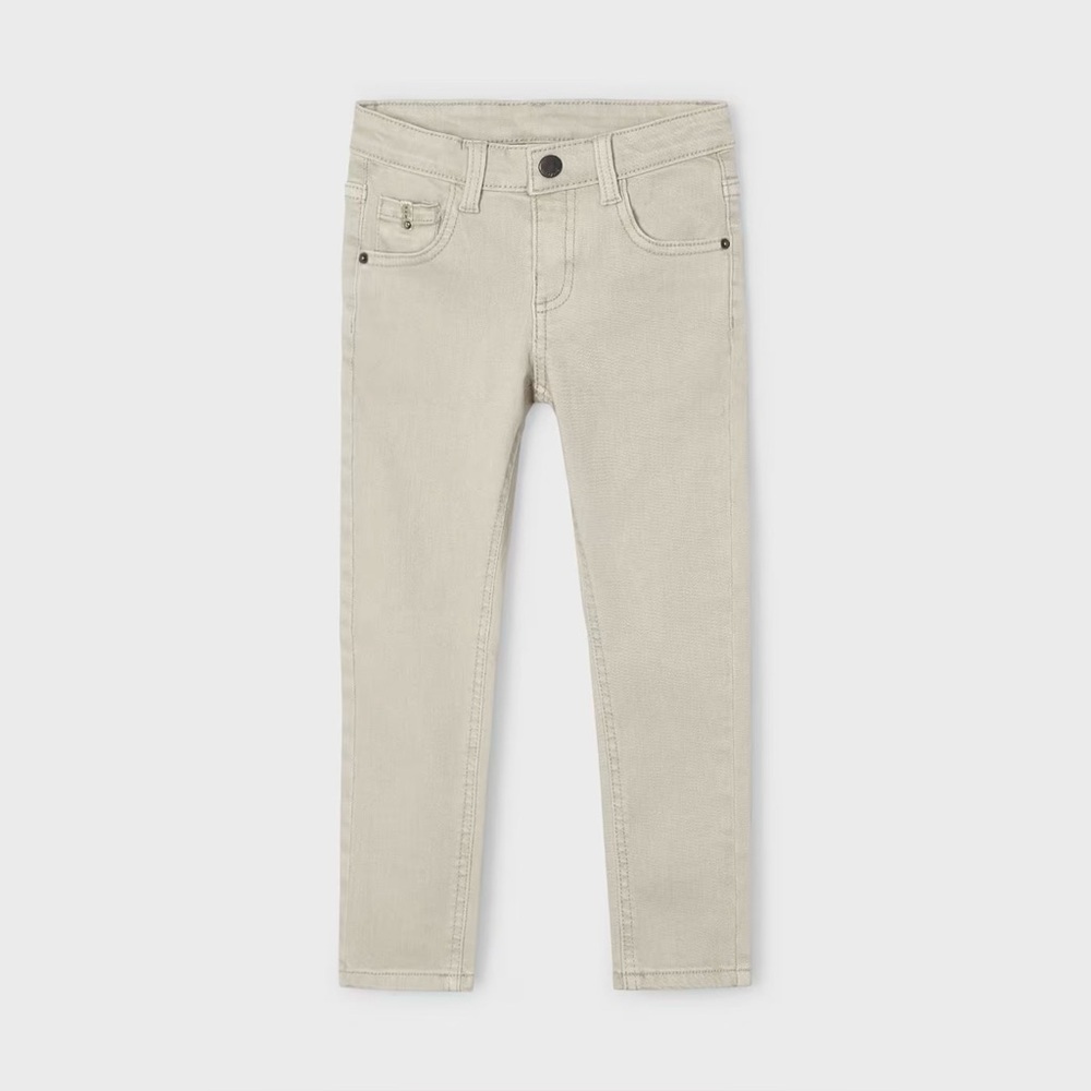 Zara Beige Slim Stretch Denim Jeans 4-5 - Picture 1 of 3